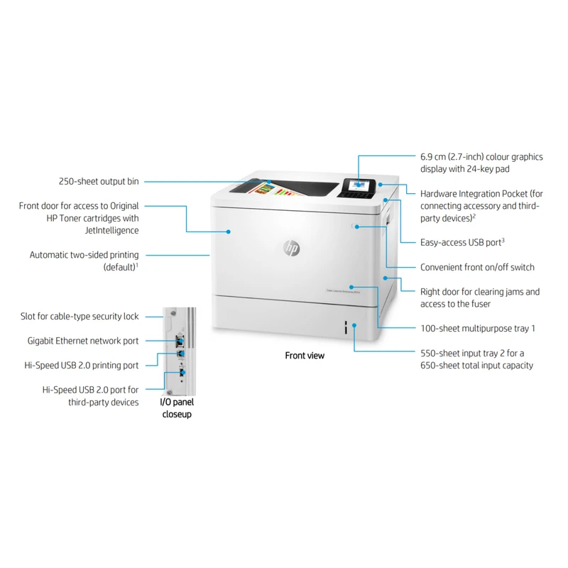 پرینتر لیزری رنگی اچپی مدل LaserJet Enterprise M554dn - تصویر 9