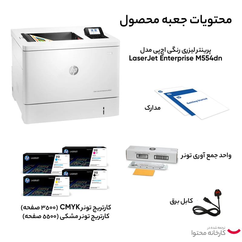پرینتر لیزری رنگی اچپی مدل LaserJet Enterprise M554dn - تصویر 10
