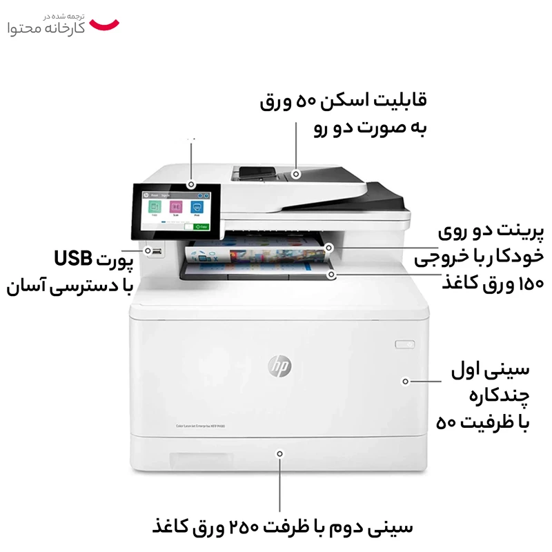 پرینتر چند کاره لیزری اچپی مدل Color LaserJet Pro MFP M479fnw - تصویر 8