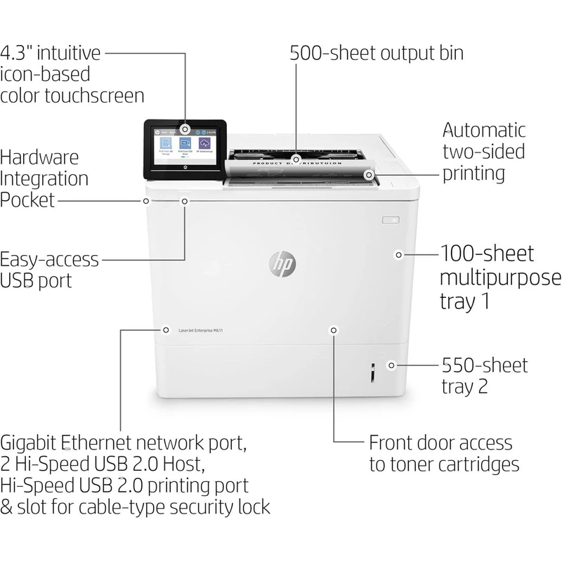 پرینتر لیزری اچپی مدل LaserJet Enterprise M611dn - تصویر 4