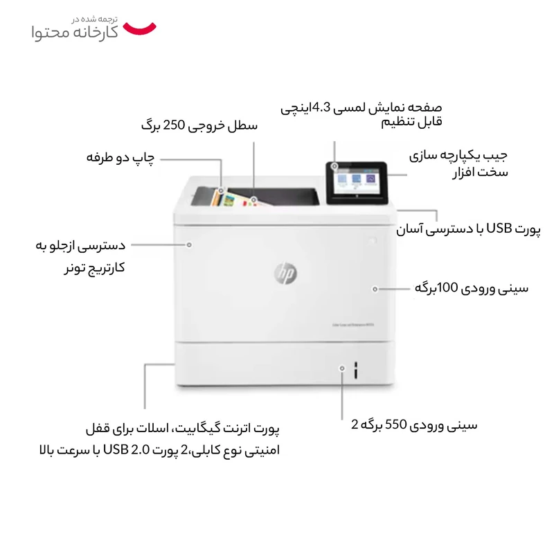 پرینتر لیزری اچپی مدل HP Color LaserJet Enterprise M555dn - تصویر 8