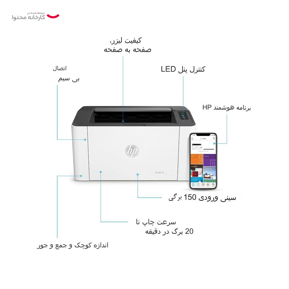 پرینتر لیزری اچ پی مدل Laser 107w - تصویر 9