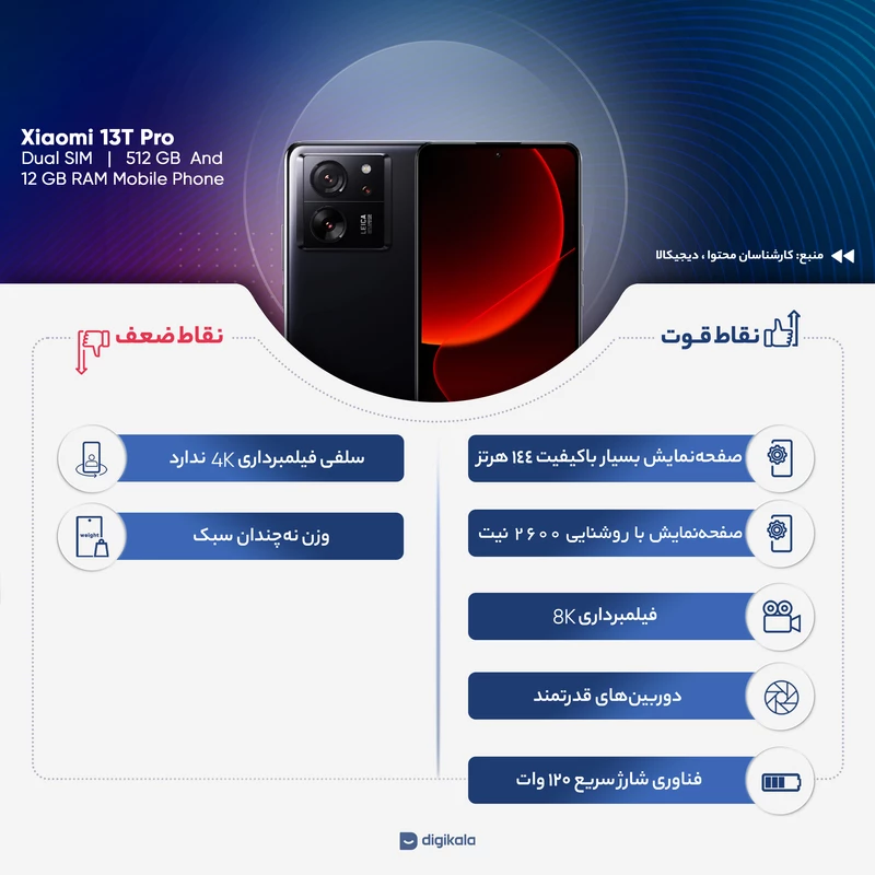 گوشی موبایل شیائومی مدل 13T Pro 5G دو سیم کارت ظرفیت 512 گیگابایت و رم 12 گیگابایت - تصویر 12