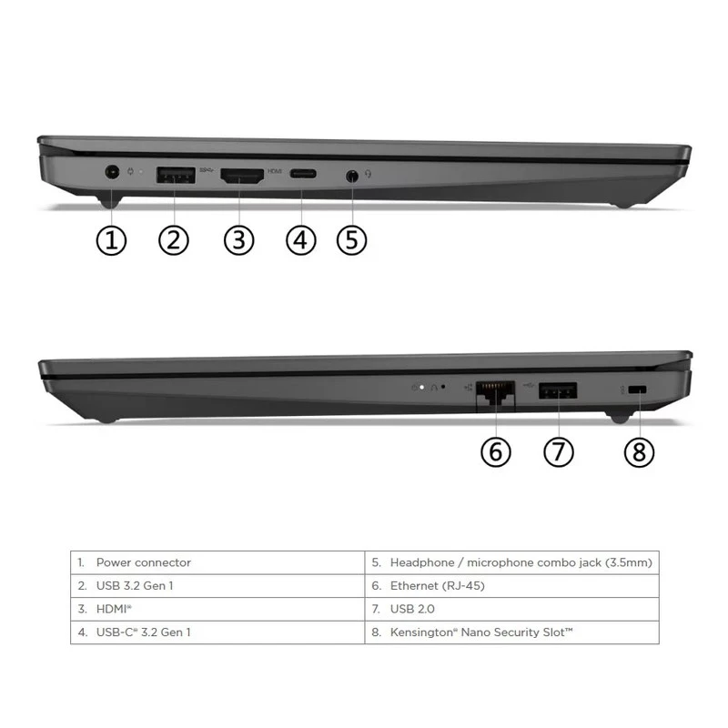 qualityq_90-3216 لپ تاپ 15.6 اینچی لنوو مدل V15 G4 IRU-i3 1315U-16GB DDR4-512SSD-TN-W - کاستوم شده - تصویر 8