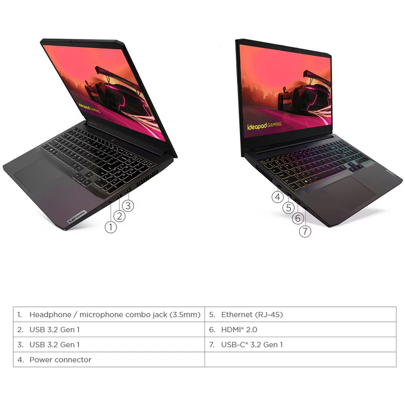 لپ تاپ 15.6 اینچی لنوو مدل IdeaPad Gaming 3 15ACH6-R5 5500H-32GB DDR4-512GB SSD-RTX2050-FHD - کاستوم شده - تصویر 9
