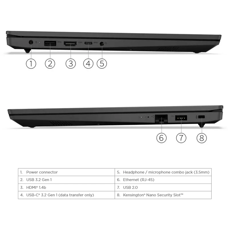 لپ تاپ 15.6 اینچی لنوو مدل V15 G2 IJL-Celeron N4500-8GB DDR4-256GB SSD-TN-W - کاستوم شده - تصویر 6