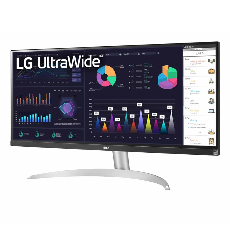 مانیتور ال جی مدل 29WQ600-W سایز 29 اینچ، رزولوشن Full HD، پنل IPS، نرخ بروزرسانی تصویر 100 هرتز، نسبت تصویر 21:9-Ultra Wide، یک پورت HDMI و یک پورت DisplayPort و یک پورت USB-C - تصویر 5