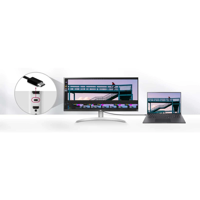 مانیتور ال جی مدل 29WQ600-W سایز 29 اینچ، رزولوشن Full HD، پنل IPS، نرخ بروزرسانی تصویر 100 هرتز، نسبت تصویر 21:9-Ultra Wide، یک پورت HDMI و یک پورت DisplayPort و یک پورت USB-C - تصویر 11