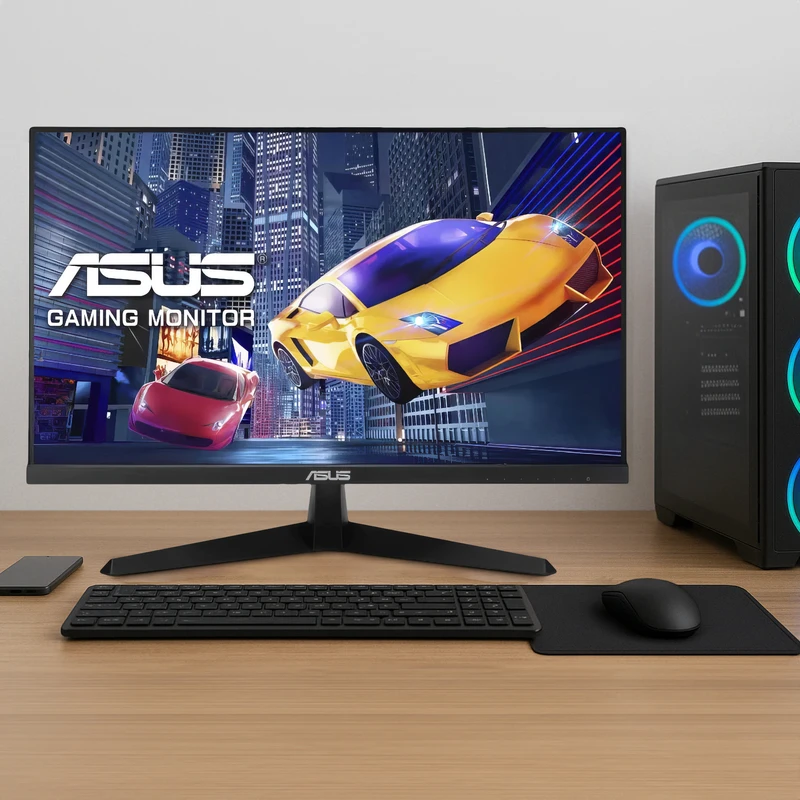 مانیتور 23.8 اینچ ایسوس مدل VY249HGE، رزولوشن Full-HD، پنل IPS، نرخ بروزرسانی 144 هرتز، با نسبت تصویر 16:9، دارای پورت HDMI و خروجی هدفون - تصویر 9