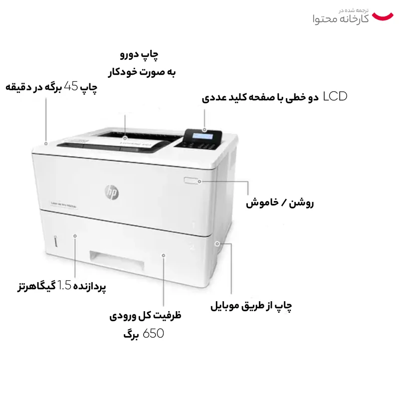 پرینتر لیزری اچ پی مدل LaserJet Pro M501dn - تصویر 10