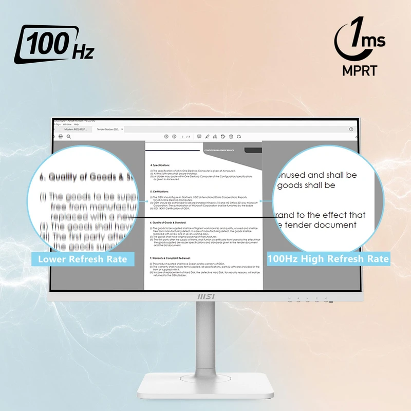 مانیتور 23.8 اینچ ام اس آی مدل Modern MD2412PW - تصویر 4
