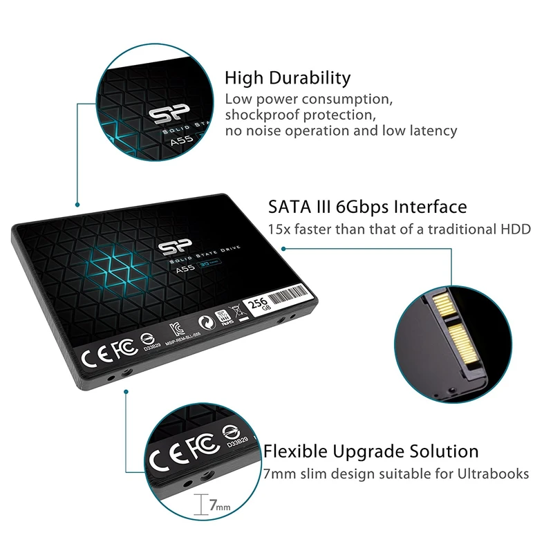 اس اس دی اینترنال SATA3.0 سیلیکون پاور مدل Ace A55 ظرفیت 256 گیگابایت - تصویر 6