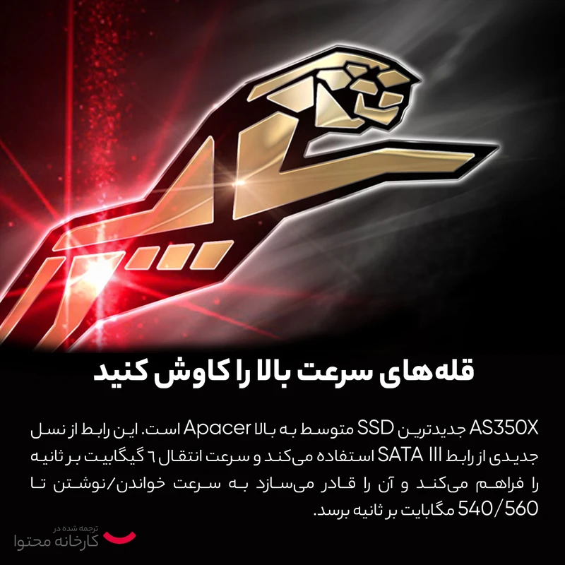 اس اس دی اینترنال اپیسر مدل AS350 PANTHER ظرفیت 256 گیگابایت - تصویر 8