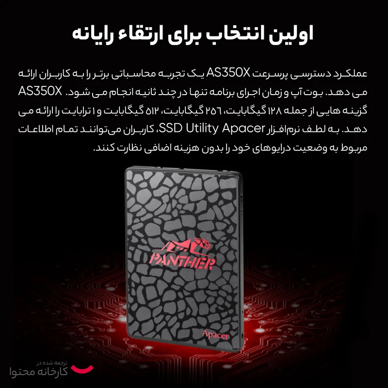 اس اس دی اینترنال اپیسر مدل AS350 PANTHER ظرفیت 256 گیگابایت - تصویر 9