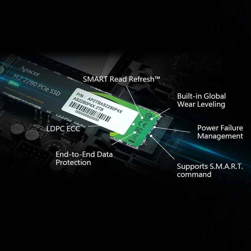 اس اس دی اینترنال اپیسر مدل M.2 AS2280P4X ظرفیت 256 گیگابایت - تصویر 4