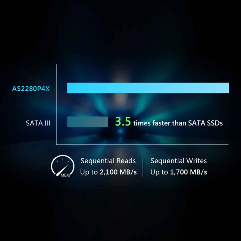 اس اس دی اینترنال اپیسر مدل M.2 AS2280P4X ظرفیت 256 گیگابایت - تصویر 6